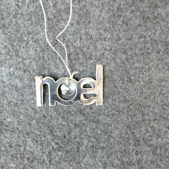 NOEL Silverplate Christmas Ornament - Picture 4 of 6